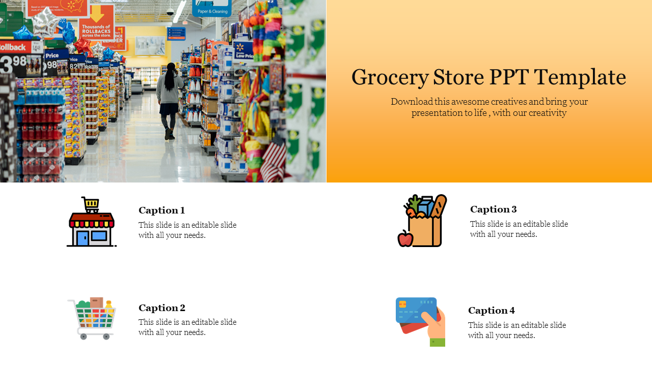 Grocery Store PPT Template